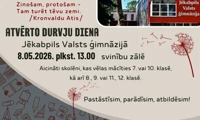 Atvērto durvju diena 8.05.2026.