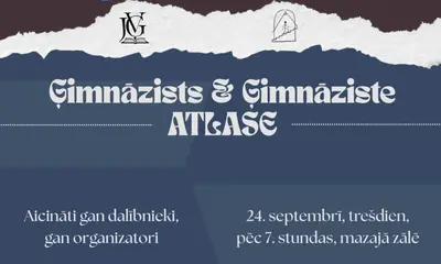 Vidusskolēni aicināti piedalīties konkursā "Ģimnāzists un Ģimnāziste 2025"